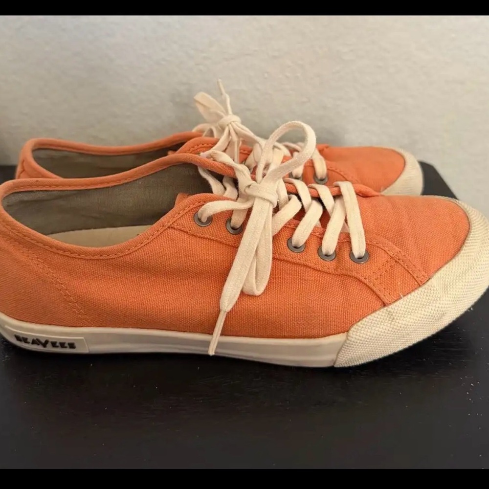 SeaVees Orange Canvas Sneakers